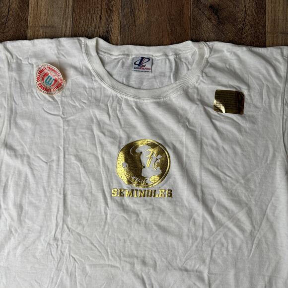 Vintage 90s Y2K Florida State Seminoles T-Shirt Women's Large Logo Athletic NWT - Picture 3 of 14